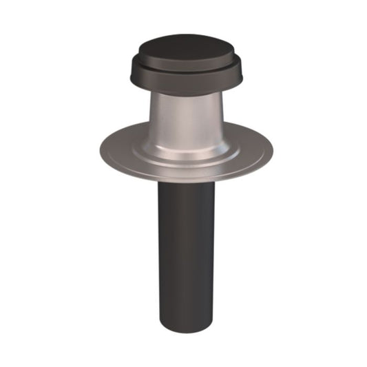 Ubbink Black Flat Roof Vent Terminal - 110mm