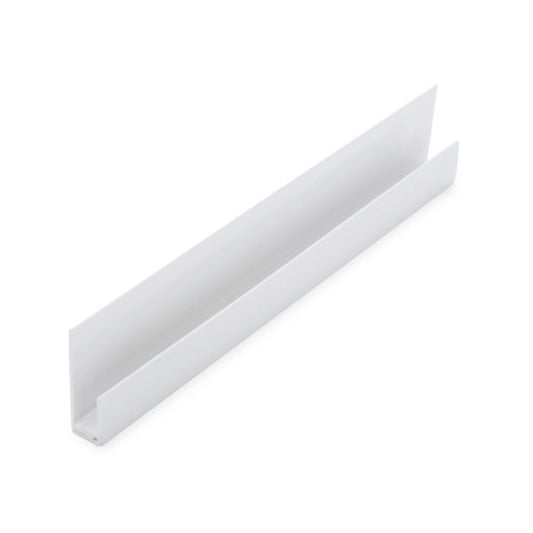 Guardian White PVC 8/10mm Decor Cladding 2 Part Edge Trim - 2.7m