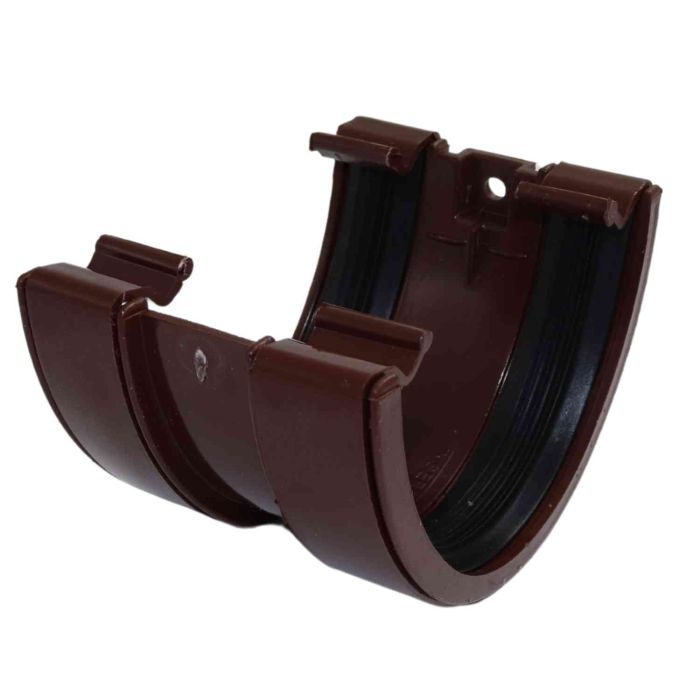 Brown Deepflow Guttering Union Bracket - 114mm