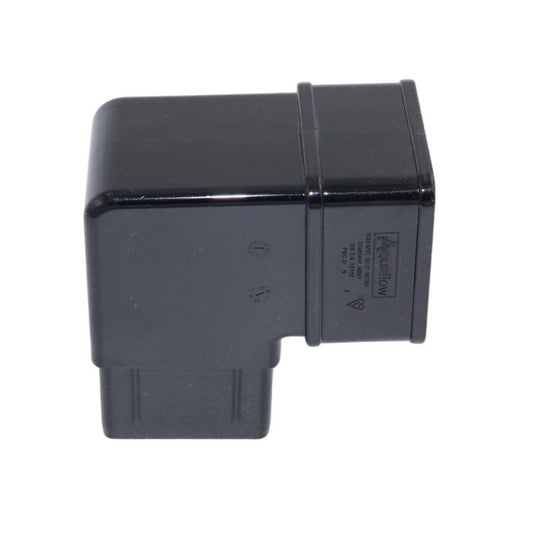 Black Square Guttering 92.5° Offset Bend - 114mm