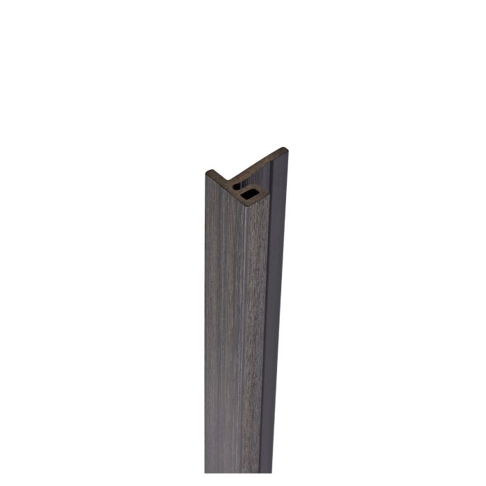 Argent Forma Slatted Composite Cladding End Trim - Length 3.6m x Width 75mm