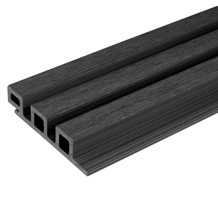 Midnight Black Forma Slatted Composite Cladding Board - Length 2.5m x Width 120mm