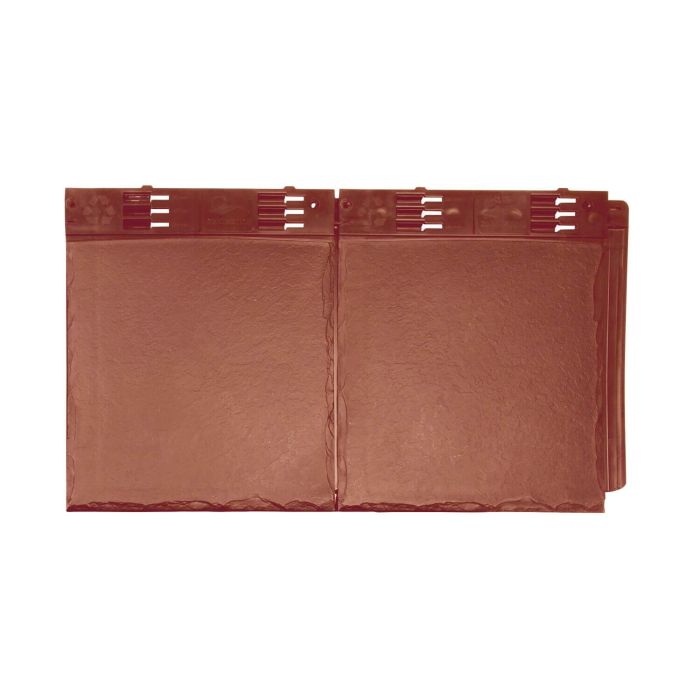 Terracotta Envirotile Plastic Lightweight Roof Slate Double Tile - Length 365mm x Width 630mm