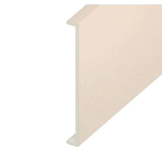 Cream White Woodgrain Double Fascia Capping Board - Length 5m x Width 350mm