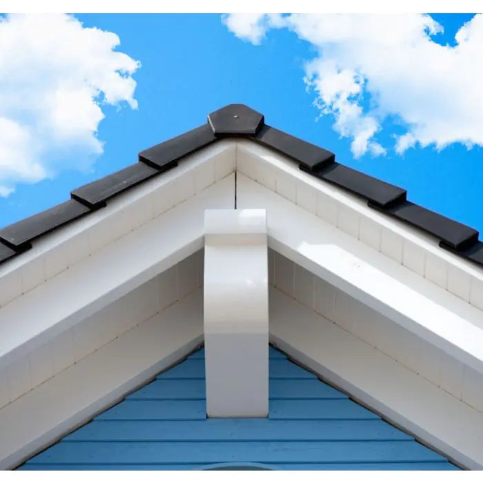 White Smooth Double Fascia Capping Board - Length 5m x Width 450mm