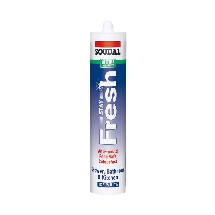 Soudal Icy White Stay Fresh Anti-Mould Silicone Sealant - 300ml