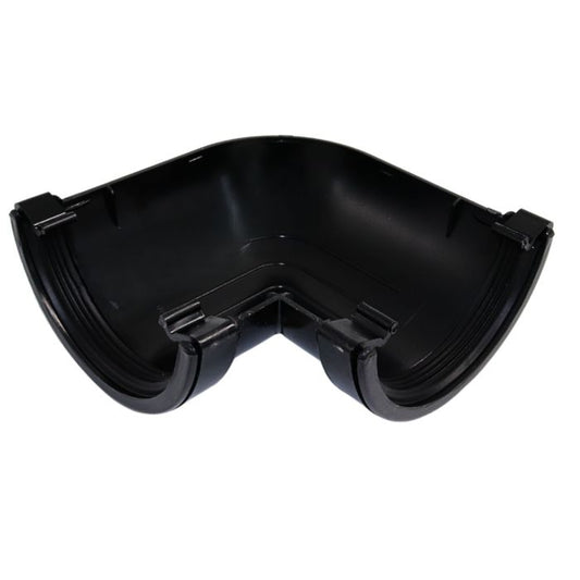 Black Half Round Guttering 90° Angle - 112mm