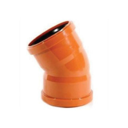 Terracotta Underground Drainage 30° Double Socket Bend - 110mm