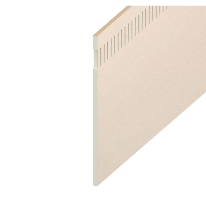 Cream White Woodgrain 10mm Vented Flat Board - Length 5m x Width 200mm
