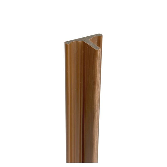 Spiced Oak Forma Slatted Composite Cladding Joint Trim - Length 3.6m x Width 50mm