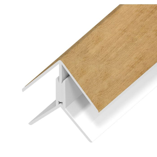 Irish Oak Woodgrain Shiplap Cladding Angle Trim - Length 5m x Width 125mm