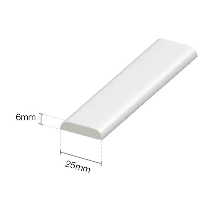 UPVC Multi-Purpose Trim - Cream, 5m x 25mm