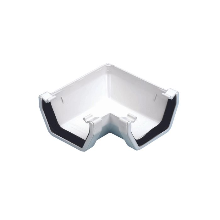 White Square Guttering 90° Angle - 114mm