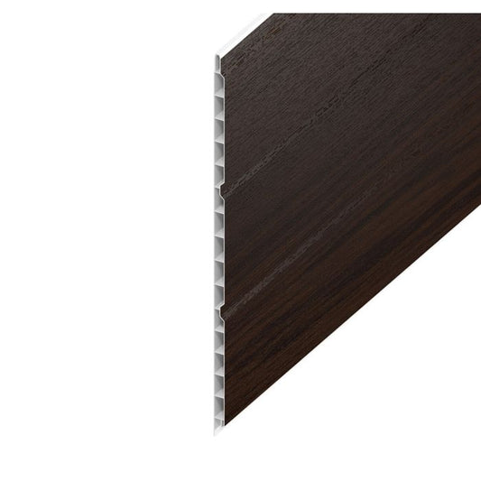 Rosewood Woodgrain Hollow Soffit Board - Length 5m x Width 300mm