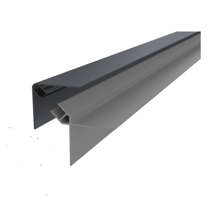 Mill Finish Vertical Coastline 90° External Receiver - Length 5m x Width 44.9mm