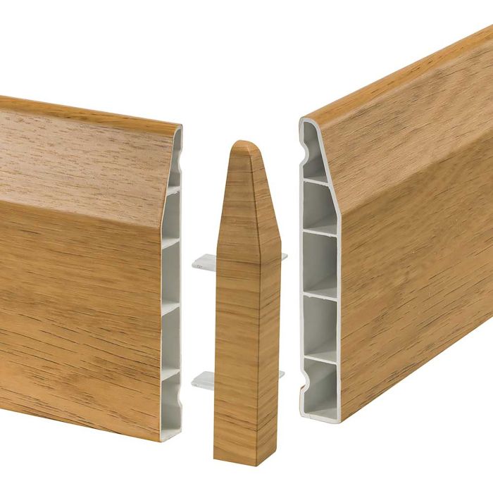Oak Skirting Board Chamfered External Corners Pack of 2 - 100mm