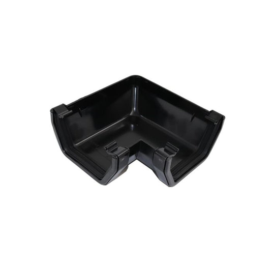 Black Square Guttering 90° Angle - 114mm