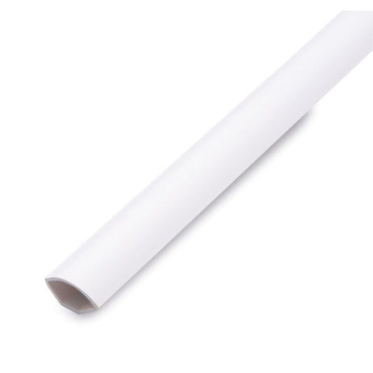 Guardian White PVC Decor Cladding 8/10mm Quadrant Trim - 2.7m