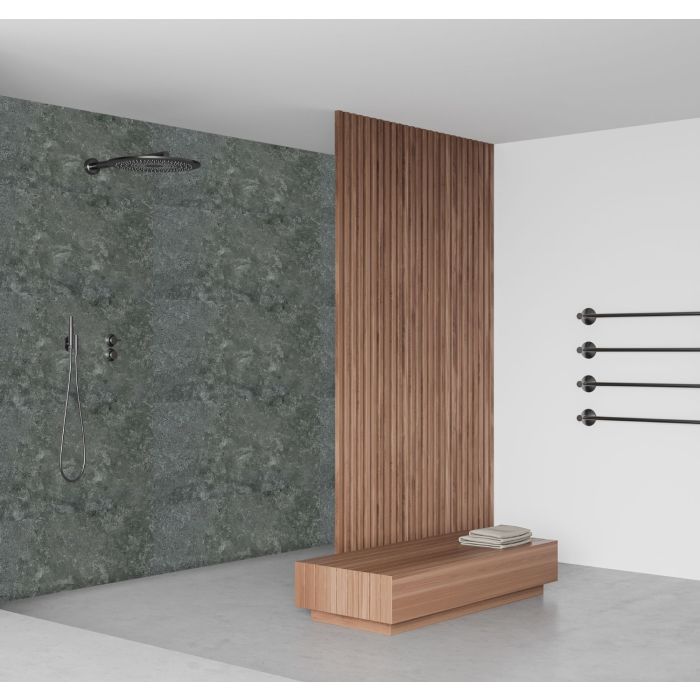 Storm Dark Grey Concrete 10mm Bathroom Cladding Panel - 2.4m x 1m