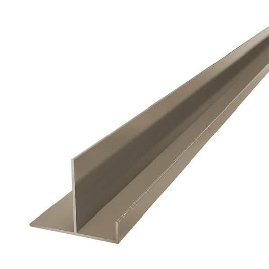 Taupe Horizontal Coastline Cladding Aluminium End Closer - Length 5m