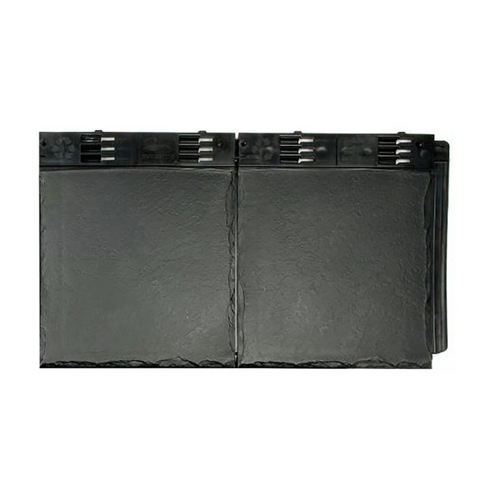 Anthracite Black Envirotile Plastic Lightweight Roof Slate Double Tile - Length 365mm x Width 630mm