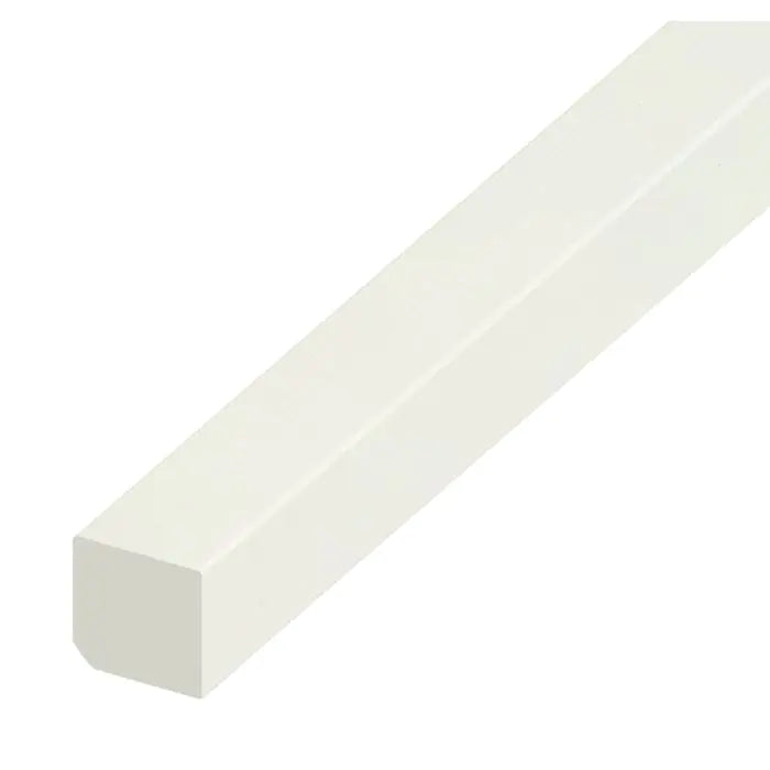 UPVC Square Section Trim - White Ash, 5m x 20mm