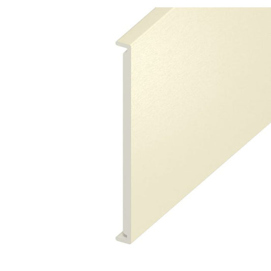 Cream White Woodgrain Double Edged Fascia Board - Length 5m x Width 350mm