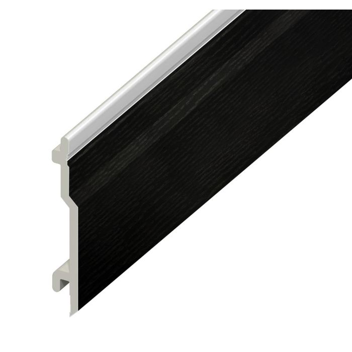 Black Ash Woodgrain Open V Vertical Cladding - Length 5m x Width 100mm