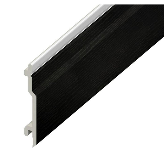Black Ash Woodgrain Open V Vertical Cladding - Length 5m x Width 100mm