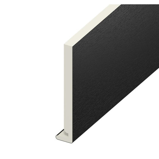 Eurocell Black Ash Woodgrain Fascia Board - L 5m x W 150mm
