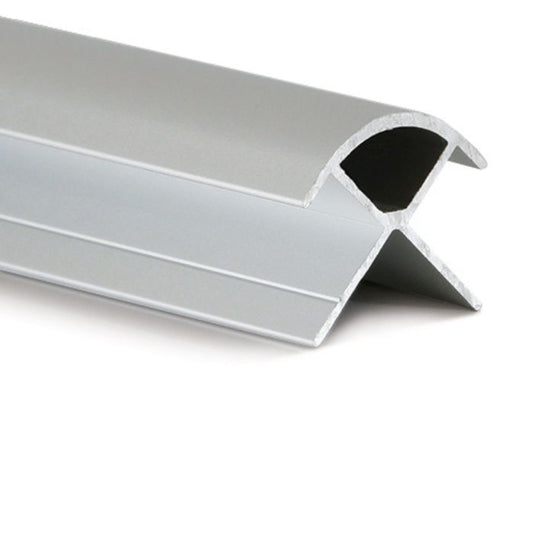 Guardian Decor Cladding Satin Aluminium 10mm External Corner Trim - 2.4m
