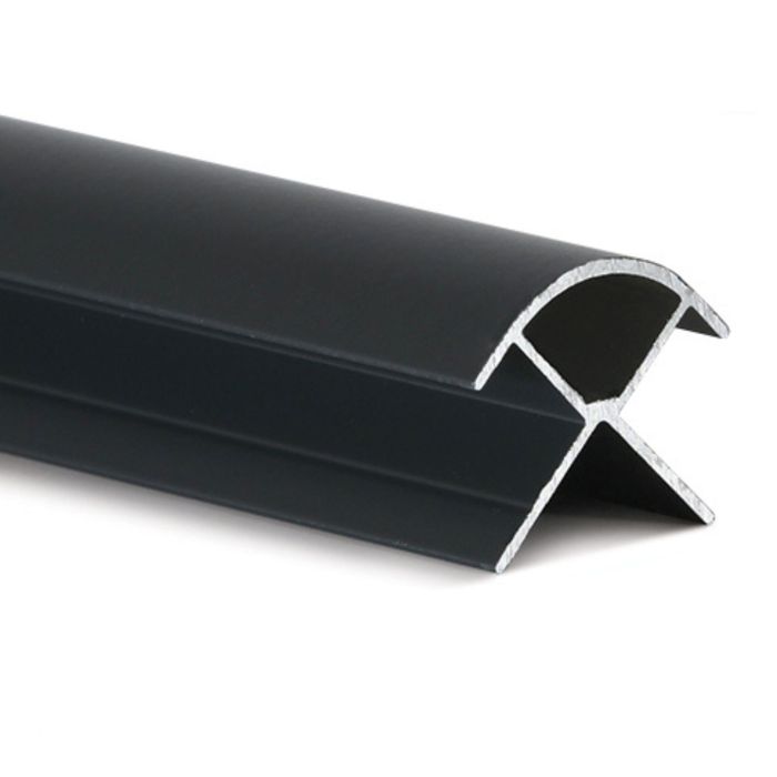 Guardian Decor Cladding Black Aluminium 10mm External Corner Trim - 2.4m