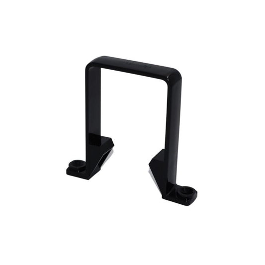 Black Square Guttering Downpipe Clip - 114mm
