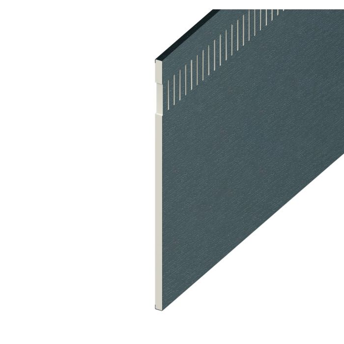 Slate Grey Woodgrain 10mm Vented Flat Board - Length 5m x Width 300mm