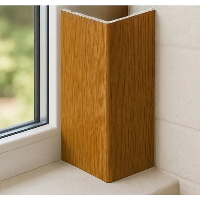 UPVC Adjustable Angle Trim - Golden Oak, 5m x 25mm x 25mm