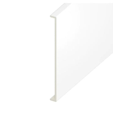 White Smooth Double Fascia Capping Board - Length 5m x Width 450mm