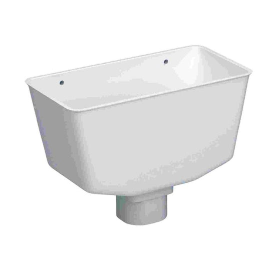 White Guttering Universal Downpipe Hopper - 255m x 137mm