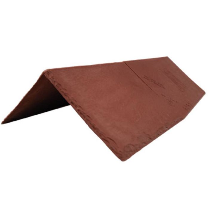 Red Brick Tapco Slate Lightweight Roof Tile Ridge and Hip Cap - Length 445mm x Width 150mm