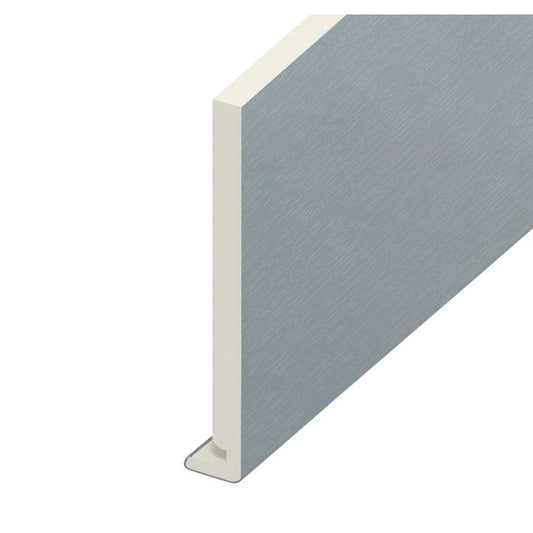 Eurocell Moondust Grey Woodgrain Fascia Board - L 5m x W 200mm