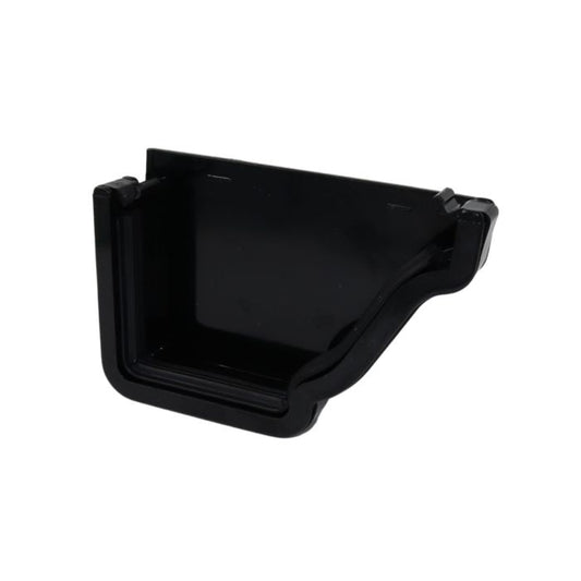 Black Ogee Guttering External Right Hand Stop-end - 135mm