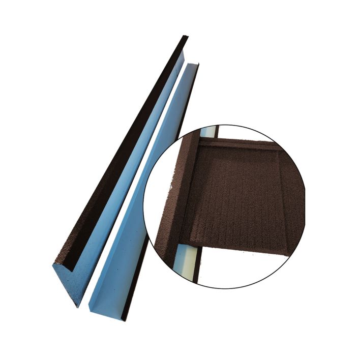 Metrotile Roof Burnt Umber 2 Piece Non Handed Barge Board Closer - Length 1.25m x Width 25mm