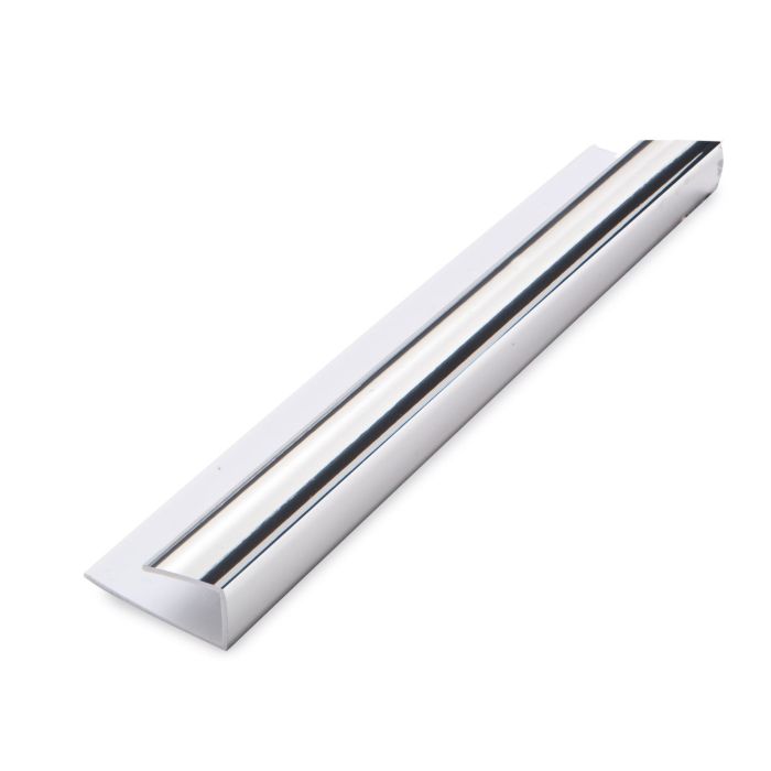 Guardian Chrome PVC Decor Cladding 7/8mm 1 Part Edge Trim - 2.7m