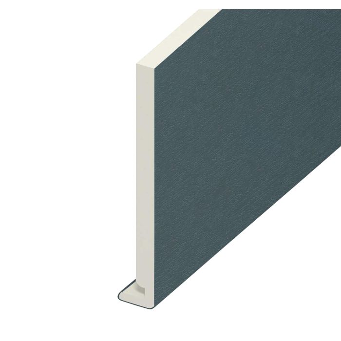 Eurocell Slate Grey Woodgrain Fascia Board - L 5m x W 200mm