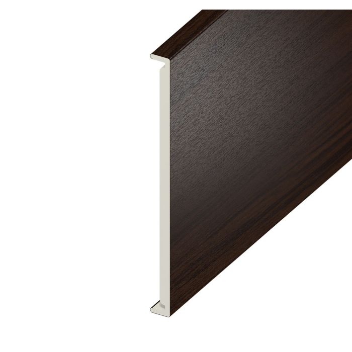 Rosewood Woodgrain Double Edged Fascia Board - Length 5m x Width 350mm