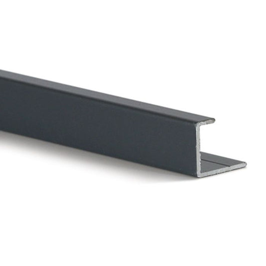 Guardian Black PVC Decor Cladding 8/10mm 2 Part Edge Trim - 2.7m