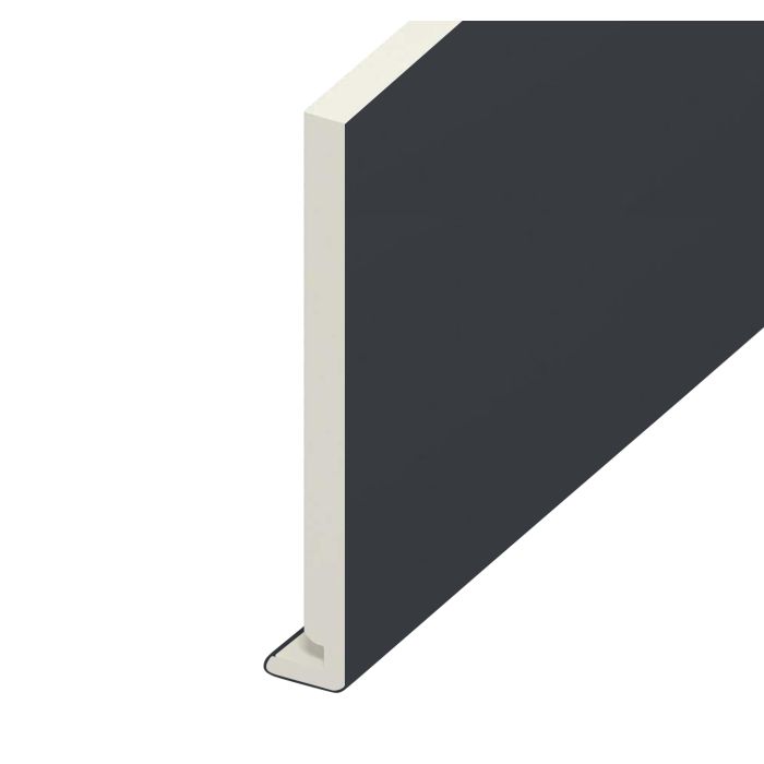 Eurocell Anthracite Grey Smooth Fascia Board - L 5m x W 225mm