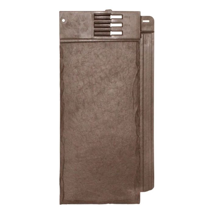 Brown Envirotile Plastic Lightweight Roof Slate Half Tile - Length 365mm x Width 175mm