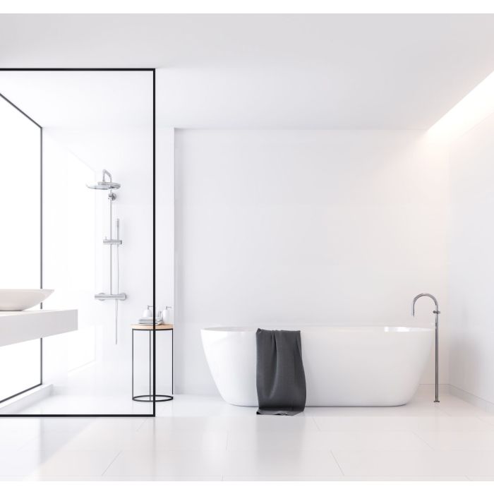 Storm White Gloss 7mm Bathroom Cladding Pack of 4 - 2.7m x 250mm