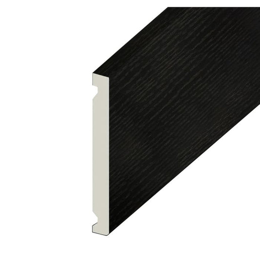 Black Ash Double Ended Flat Fascia Board - Length 5m x Width 400mm