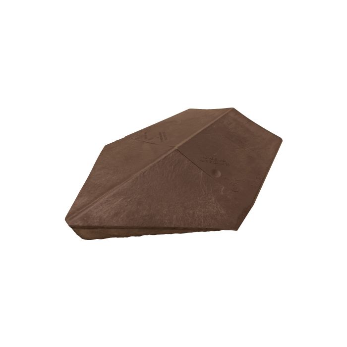 Chestnut Brown Tapco Slate Classic Edwardian Conservatory Hip End Cap - 430mm x 320mm